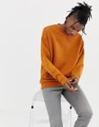 Asos Design Oversized Sweatshirt In Rust - Brown