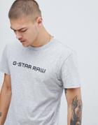 G-star Raw Logo T-shirt In Gray - Gray