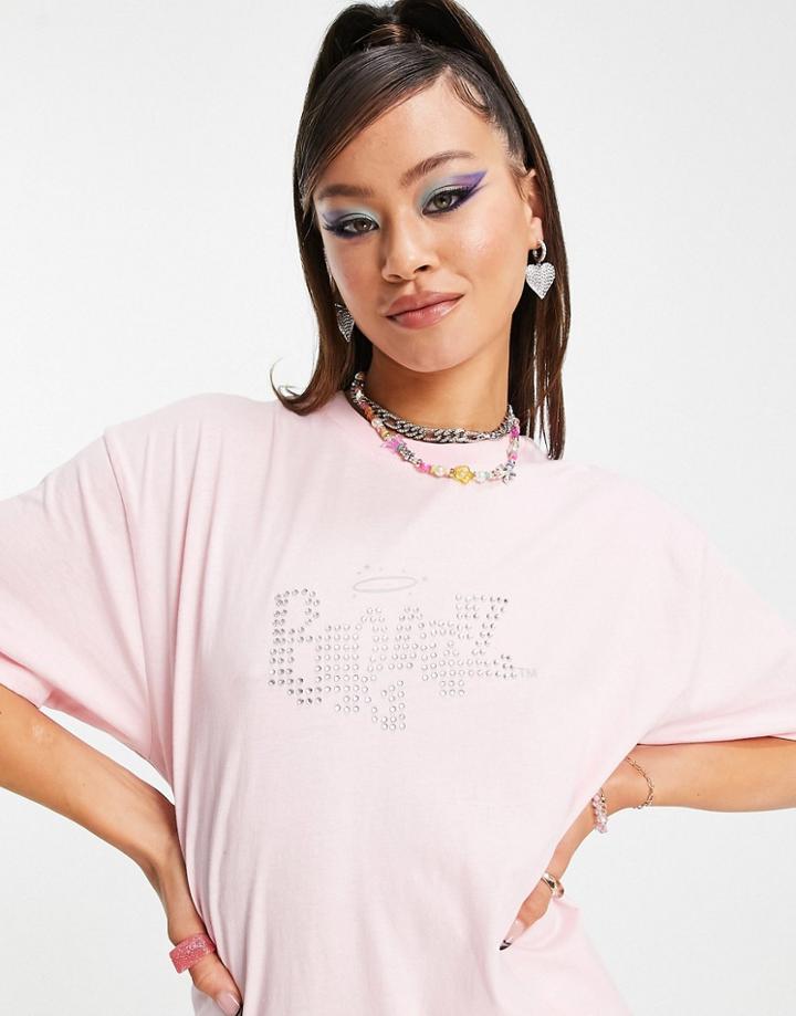 Daisy Street Relaxed T-shirt With Bratz Logo-pink