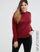 Asos Curve Crew Neck Sweater - Red