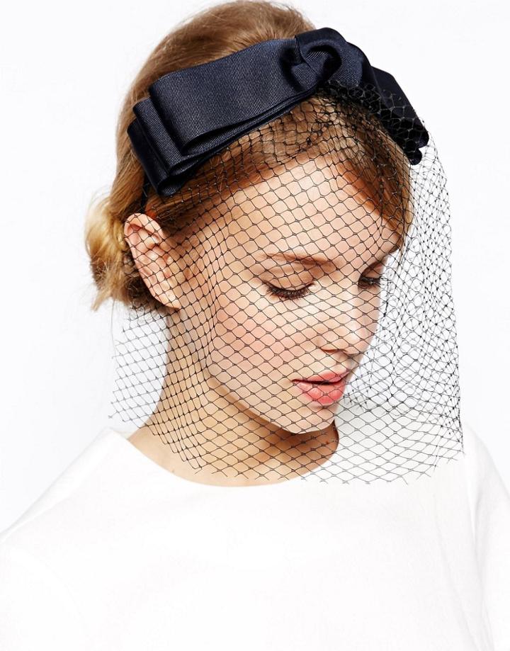 Limited Edition Bow Veil Headband - Navy