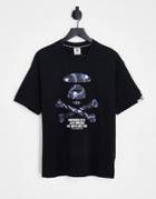 Aape By A Bathing Ape Cross Bone Lightning Print T-shirt In Black