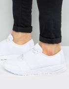 Asos Sneakers In White With Elastic Strap - White