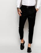Selected Homme Suit Pant In Cropped Fit - Black