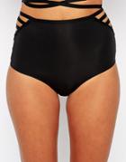 Asos Scuba Elastic Trim Bikini Bottom - Black