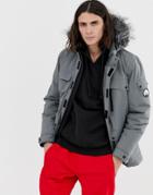 Hiit Ski Artic Puffer Jacket In Mid Gray - Gray