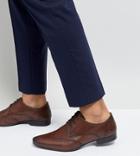 Silver Street Wide Fit Smart Brogues In Brown Leather - Brown