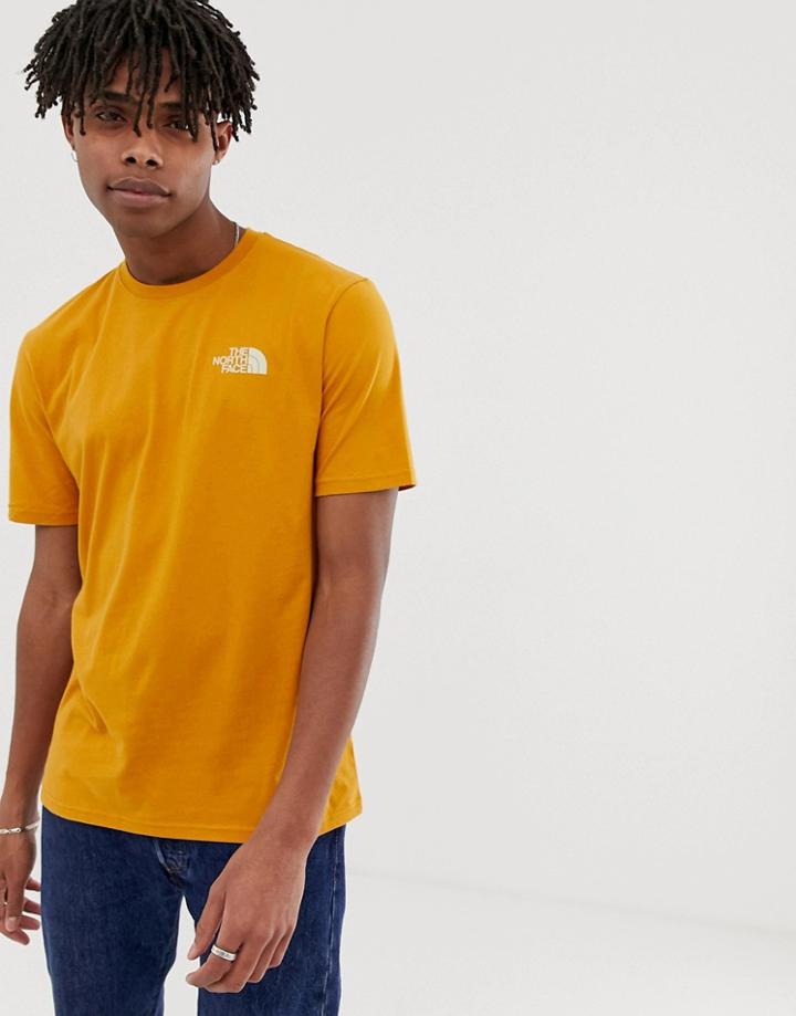 The North Face Red Box T-shirt In Yellow - Yellow