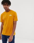 The North Face Red Box T-shirt In Yellow - Yellow