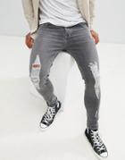 Brave Soul Skinny Fit Light Gray Wash Jeans