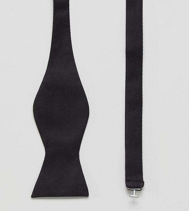 Asos Plus Self Tie Bow Tie - Black