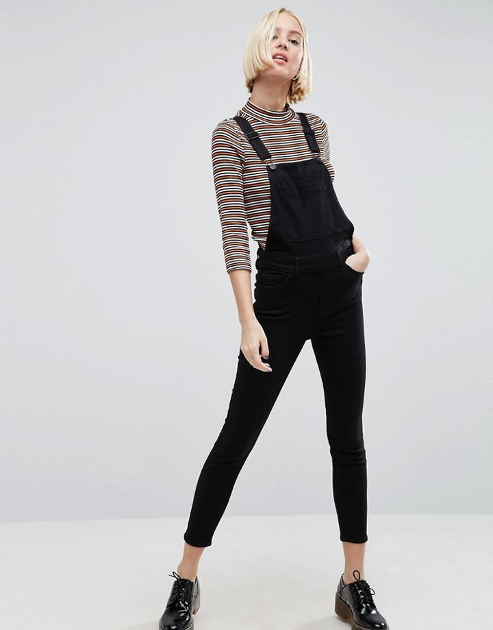Monki Slim Fit Overalls - Black