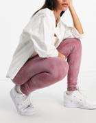 Asos Design Tie Dye Legging In Mauve-pink