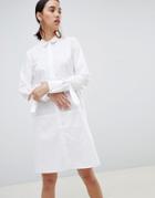 In Wear Saia Longline Shirt With Tie Sleeve - White