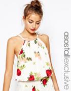 Asos Tall Cami Top In Pretty Floral Print - Multi