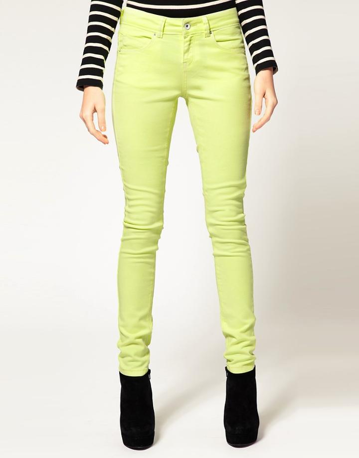 Asos Skinny Jeans In Neon Yellow #4 - Yellow