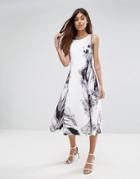Coast Floral Print Scuba Fit & Flare Dress - Multi