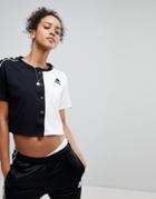 Kappa Crewneck T-shirt With Poppers And Logo Taping - Black