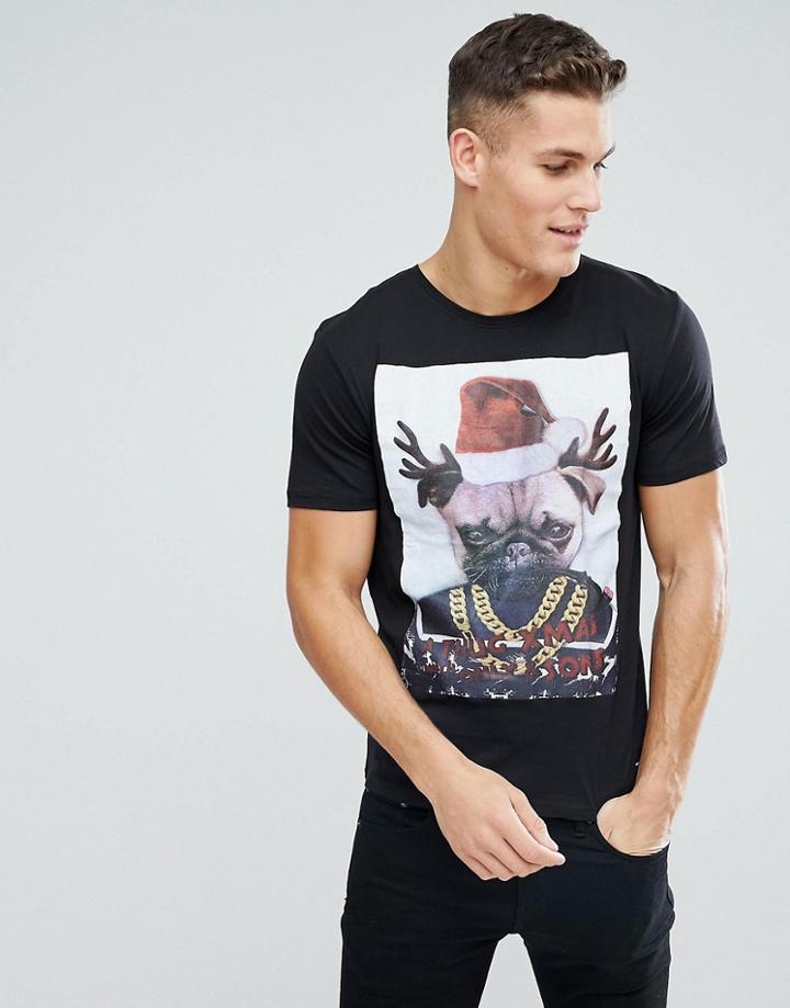 Only & Sons Holidays T-shirt - Black