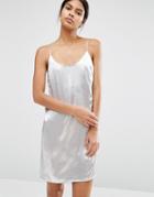 Vila Metallic Cami Dress - Silver