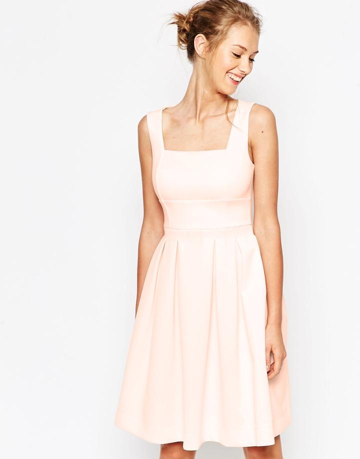 Asos Scuba Debutante Midi Dress - Mint