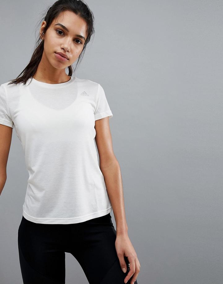 Adidas Training Freelift Prime Tee In White - White