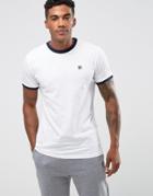Fila Vintage Ringer T-shirt With Small Logo White - White