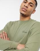 River Island Prolific Long Sleeve T-shirt In Green