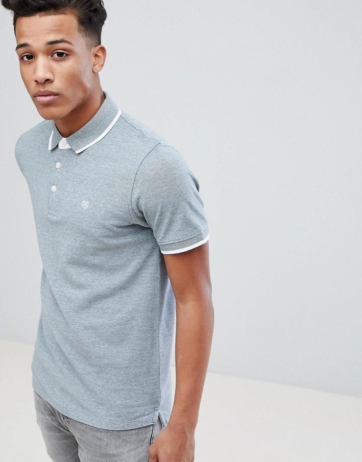 Jack & Jones Premium Polo Shirt With Tipping - Green