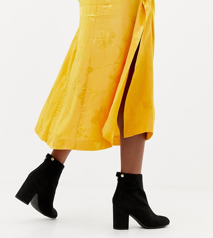 New Look Block Heeled Ankle Boot - Black