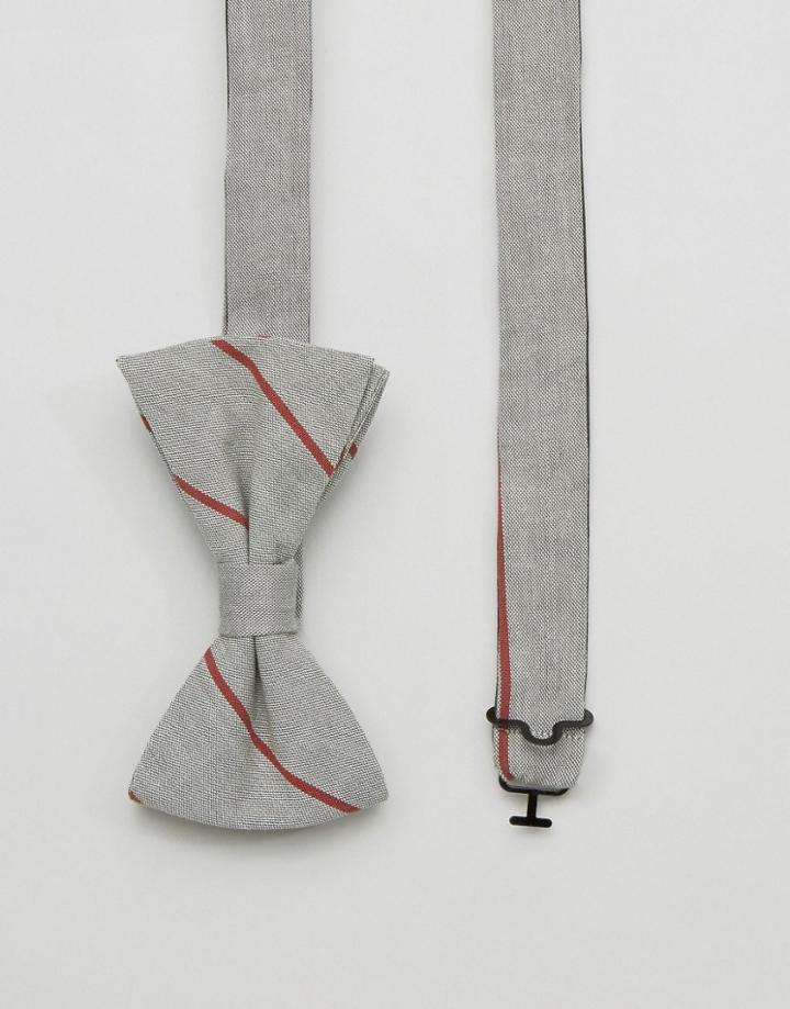Original Penguin Bow Tie Diagonal Stripe - Gray