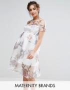 Chi Chi London Maternity Floral Midi Dress - Multi