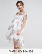 Chi Chi London Maternity Floral Midi Dress - Multi