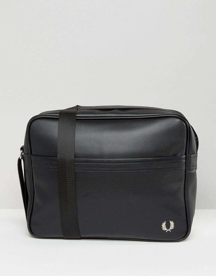 Fred Perry Pique Messenger Bag - Black