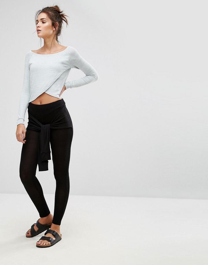 South Beach Tie Waist Jogger In Black - Black