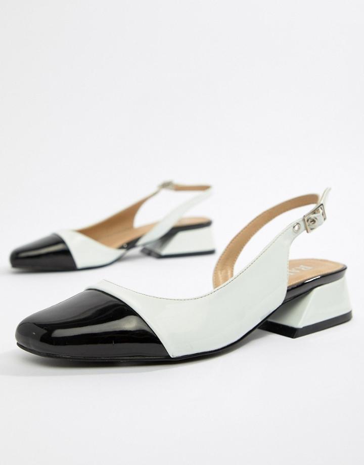 Raid Lizbeth Contract Sling Back Mid Heeled Shoes - Black