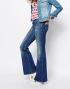 Lee Annetta Mid Rise Wide Flare Jean - Blue