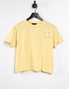 New Look Just Keep Smiling Slogan T-shirt In Light Yellow