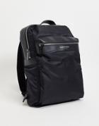 River Island Maison Square Backpack In Black