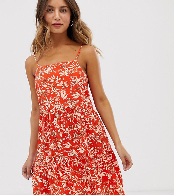 New Look Tiered Sundress In Red
