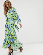 Asos Edition Maxi Dress In Chintz Print - Multi