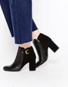 Oasis Block Heel Ankle Boots - Black