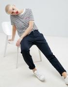 Selected Femme Slim Fit Chinos-navy