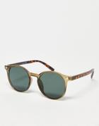 Svnx Classic Round Sunglasses In Tortoiseshell-green