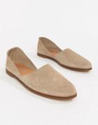 Depp Suede Flat Shoes - Stone