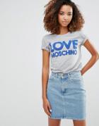 Love Moschino Logo T-shirt - Gray