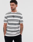 River Island T-shirt With Pastel Stripe-white