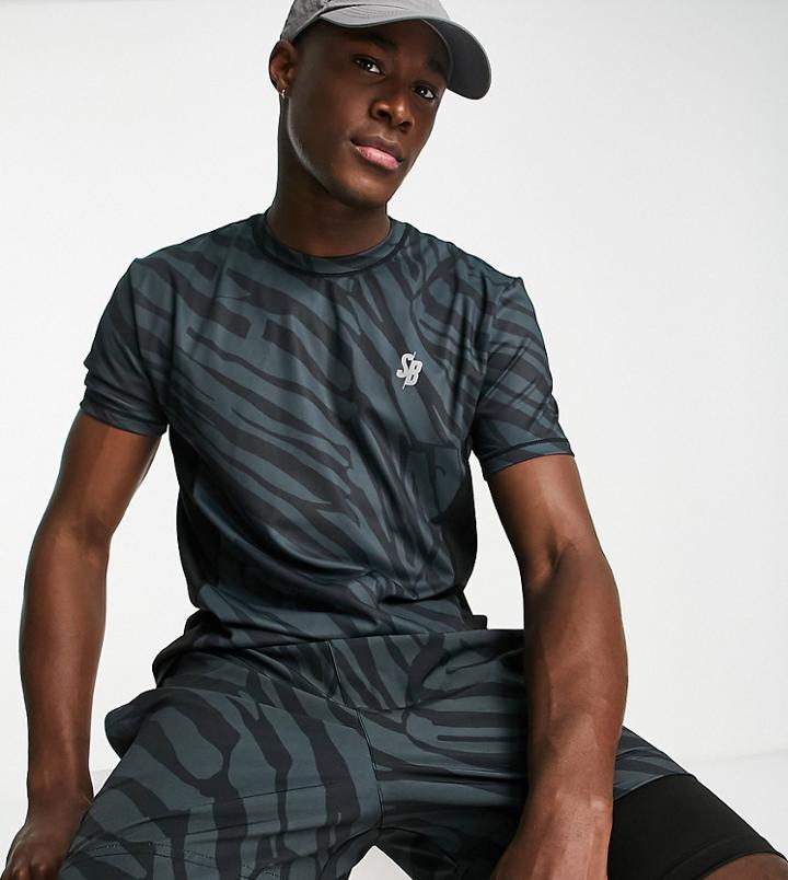 South Beach T-shirt In Black Print