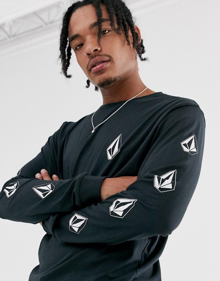 Volcom Deadly Stone Long Sleeved T-shirt - Black