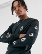 Volcom Deadly Stone Long Sleeved T-shirt - Black